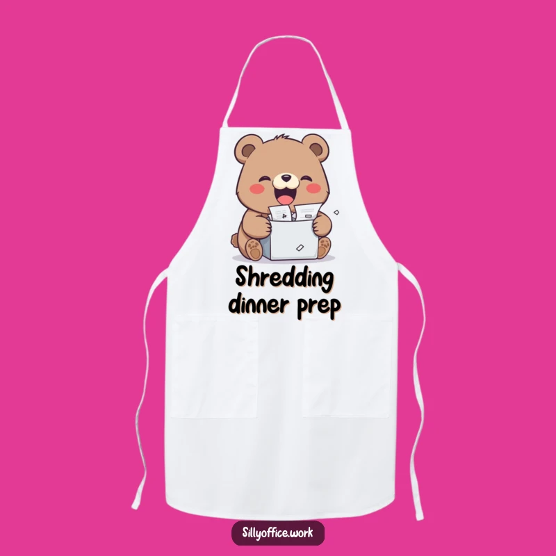Funny Kawaii Bear Apron - Kitchen Shredder Chef's Bib Gift