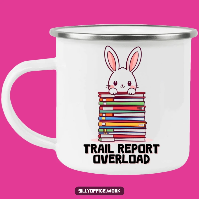 Funny Kawaii Rabbit Camping Mug - Durable File Peeker Cup for Outdoors