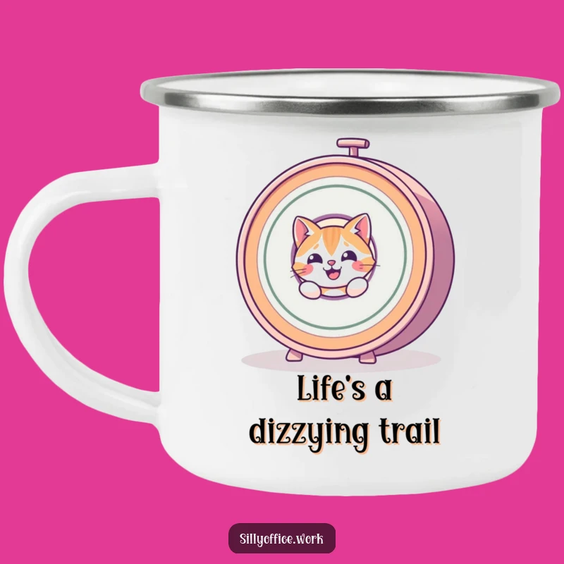 Funny Cat Rolodex Camping Mug: Adventure Humor for Outdoor Lovers