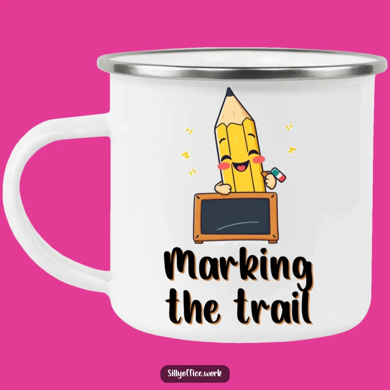 Funny Pencil Blackboard Camping Mug - Fuel Your Adventures with Creative Humor
