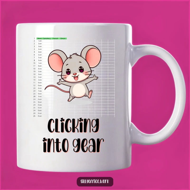 Funny Computer Mouse Spreadsheet Mug - Hilarious Gift for Data Enthusiasts and Tech Nerds
