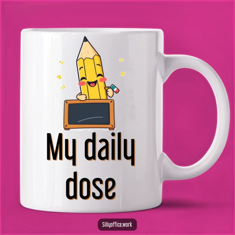 Funny Pencil Blackboard Mug - Hilarious Gift for Teachers and Creative Minds