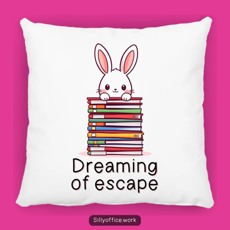 Funny Kawaii Rabbit Pillow - Soft File Stacker Cushion for Comfort