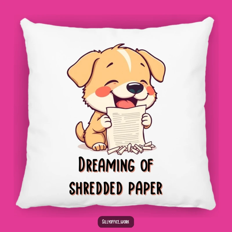 Funny Dog Shredding Pillow: Cozy Humor for Your Couch