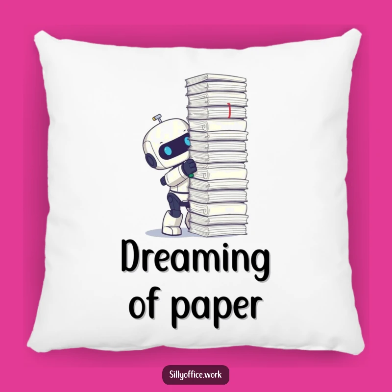 Funny Robot Stapler Pillow - Comfy Accent for the Dedicated Worker