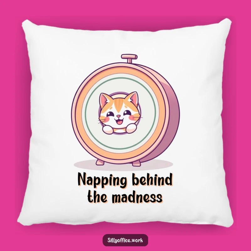 Funny Cat Rolodex Pillow: Cozy Humor Accent for Your Home