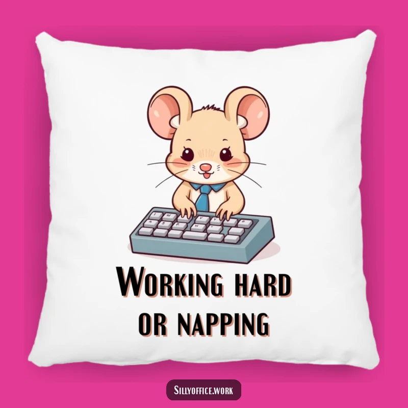 Funny Business Mouse Pillow: Cozy Comfort with Professional Charm