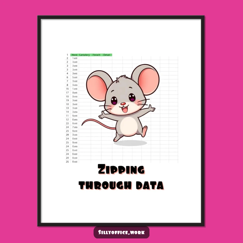 Funny Computer Mouse Digital Art - Printable Tech Decor and Hilarious Gift