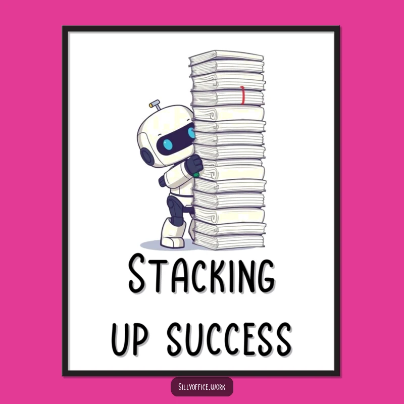 Funny Robot Stapler Digital Art - Printable Motivation and Hilarious Gift