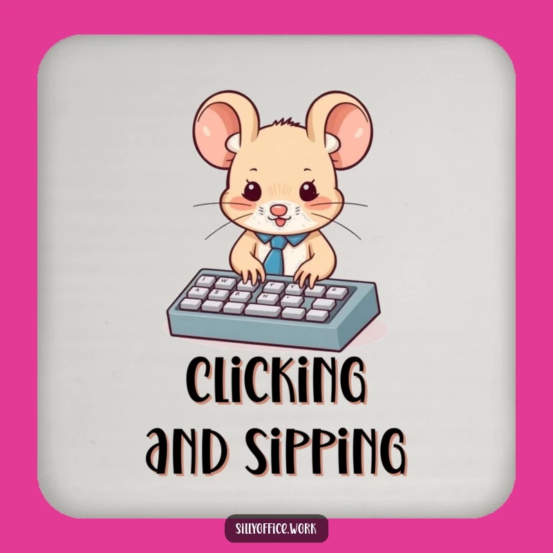 Funny Business Mouse Coaster: Protect Surfaces with Professional Style