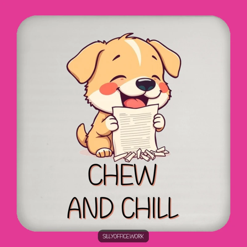 Funny Dog Shredding Drink Coaster: Hilarious Table Protection