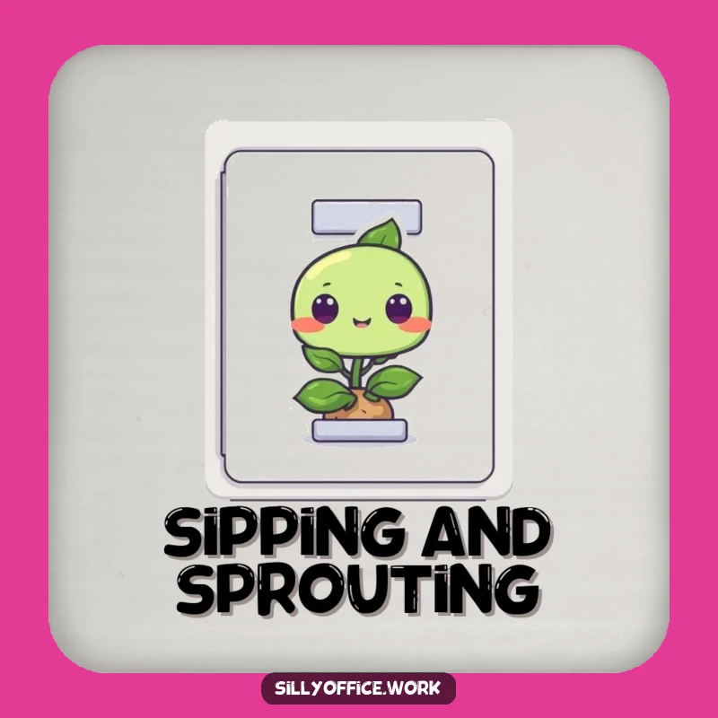 Funny Plant Filing Cabinet Coaster: Protect Surfaces with Hilarious & Quirky Decor