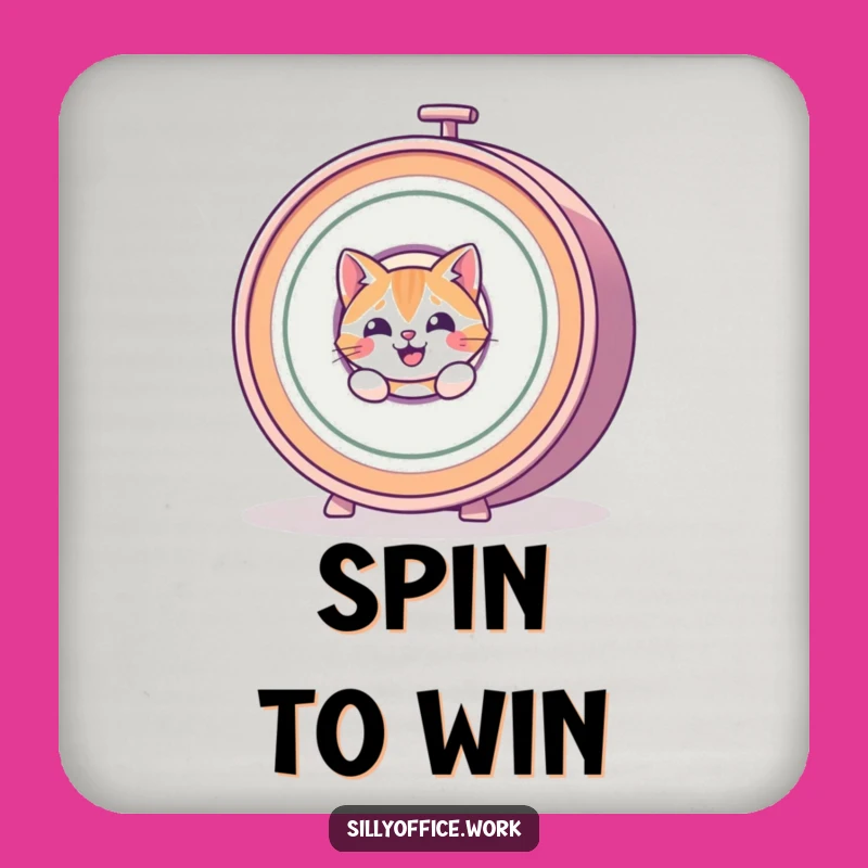 Funny Cat Rolodex Drink Coaster: Hilarious Office Decor Accent