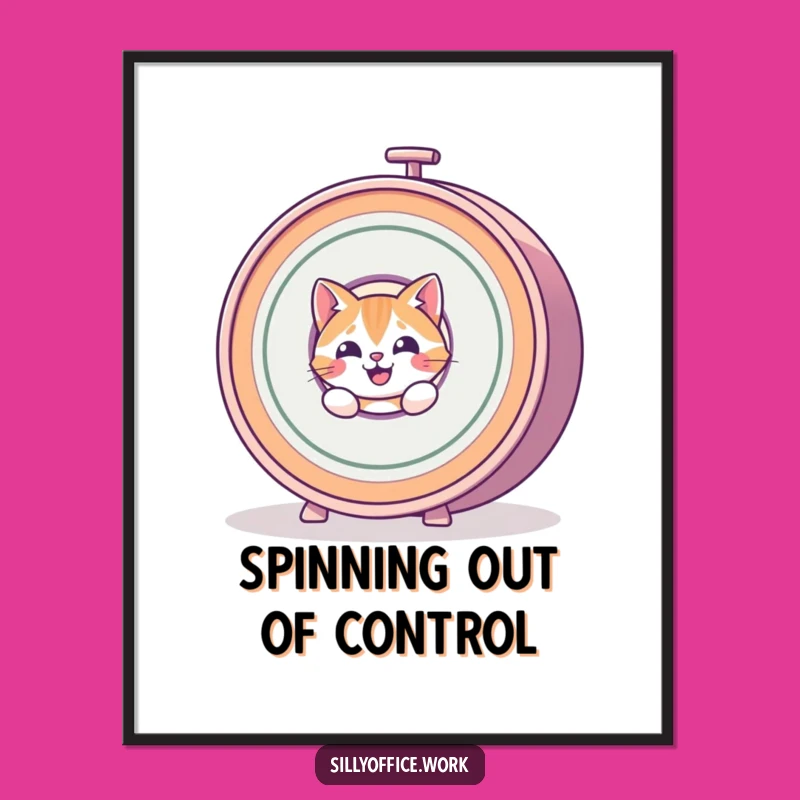 Funny Cat Rolodex Poster: Hilarious Office Art for Wall Decor