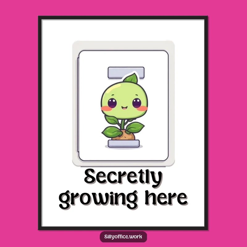 Funny Plant in Filing Cabinet Poster: Quirky & Hilarious Wall Art for Office Decor