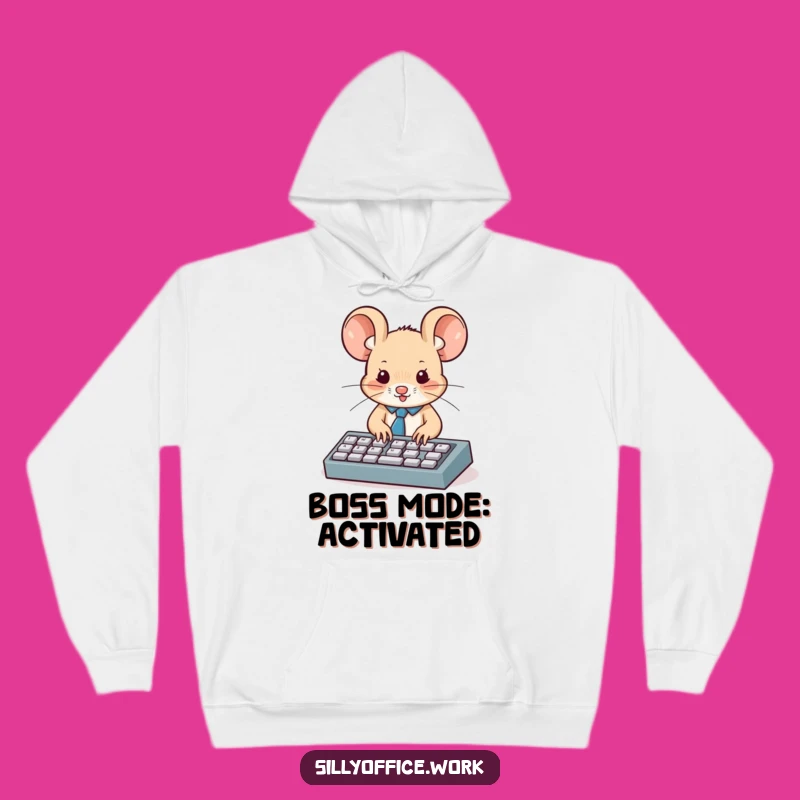 Cozy Funny Business Mouse Hoodie: Stay Warm with Professional Charm