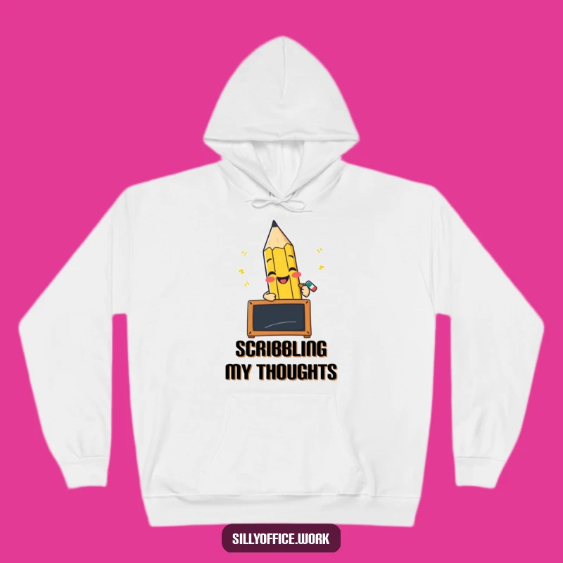 Funny Pencil Blackboard Hoodie - Cozy Comfort for Creative Souls