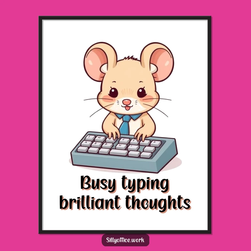 Funny Free Printable Mouse Tie Wall Art - Cute & Quirky Downloadable Decor