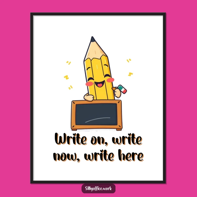 Free Printable Wall Art: Cheerful Pencil Scribbles Add Creative Humor to Walls!