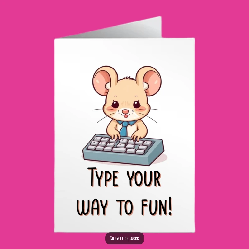 Free Printable Mouse Tie Birthday Card - Cute & Funny Downloadable Gift for Him