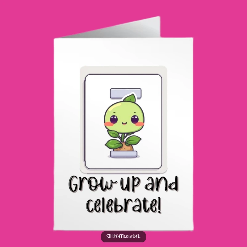 Free Printable Birthday Card: Curious Plant Filing Cabinet Humorous DIY Gift