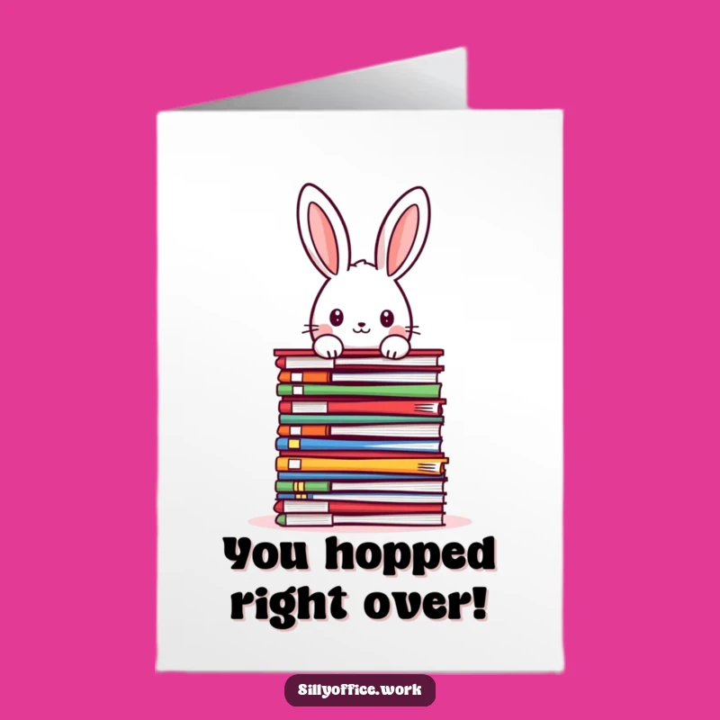 Free Printable Congrats Card: Rabbit's File Mountain - Funny Downloadable Gift