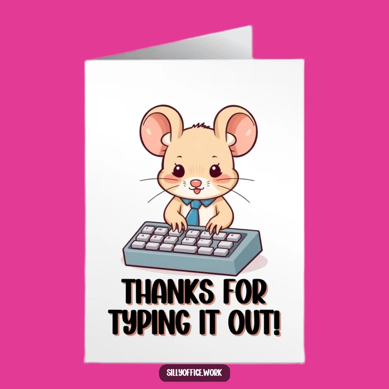 Free Printable Mouse Tie Thank You Card - Adorable & Funny Downloadable Gift