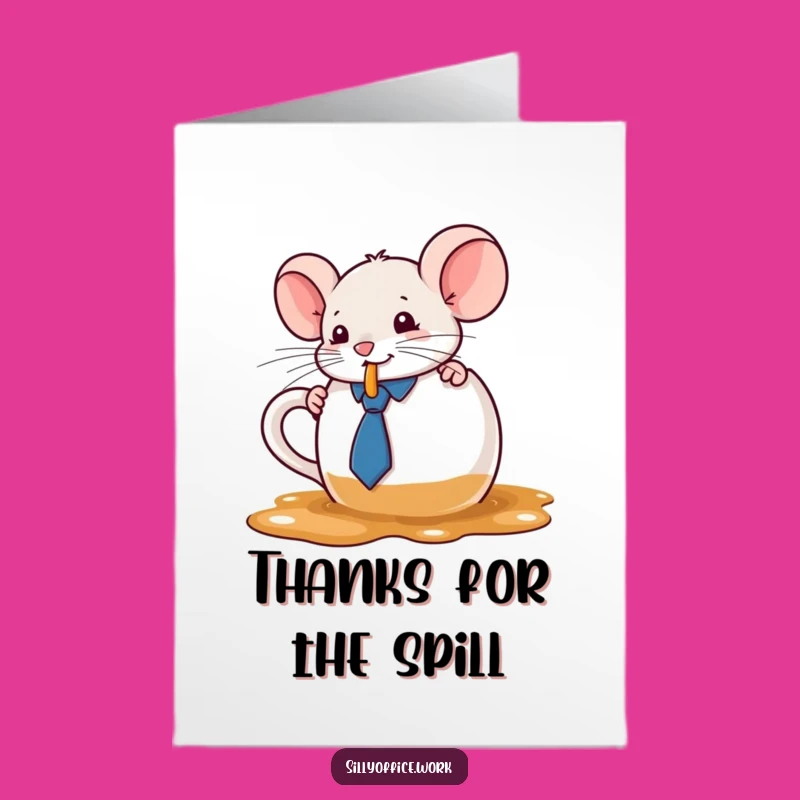 Free Printable Thank You Card: Mouse's Coffee Catastrophe - Funny Downloadable Gift