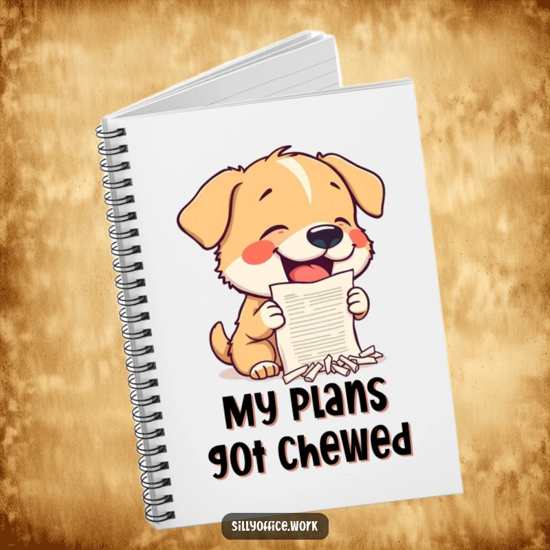 Funny Dog Notebook: A small dog enthusiastically shreds a document, ready to capture your wildest thoughts.