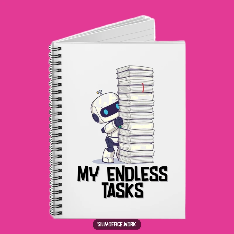 Funny Robot Stapler Notebook - For Logging Tasks and Hilarious Office Adventures