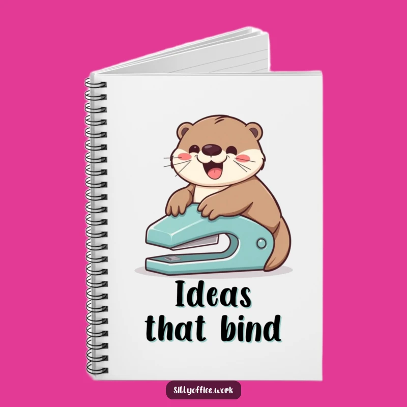 Funny Otter Stapler Slide Notebook: Jot Down Ideas with Playful Flair