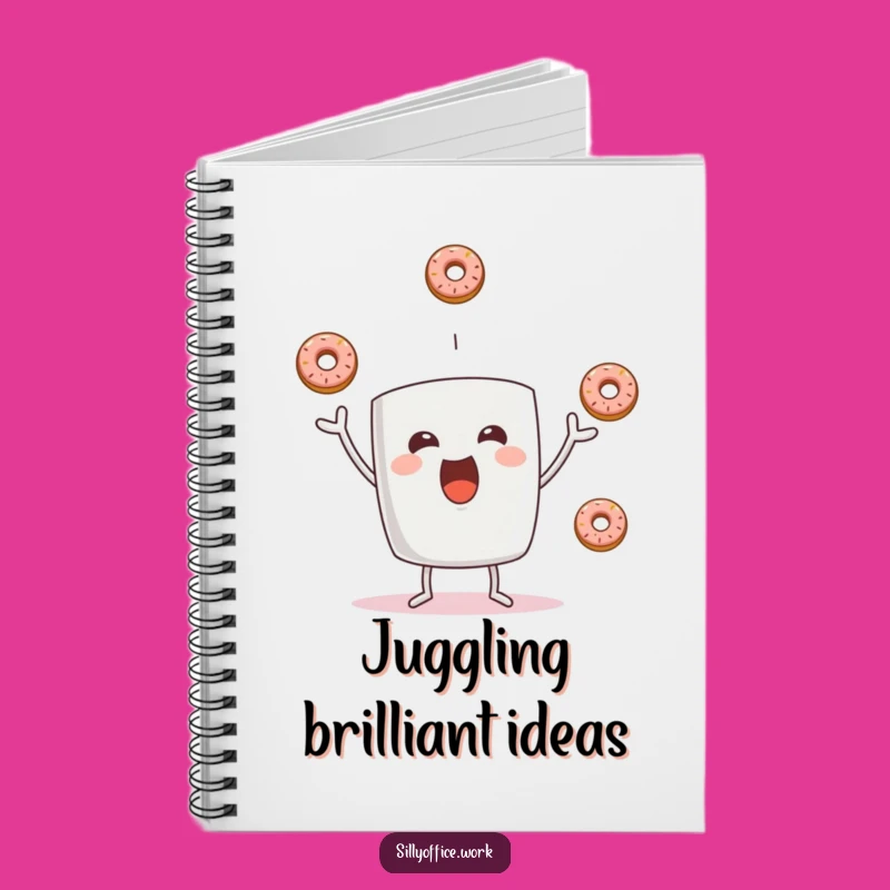 Funny Donut Juggling Mug Notebook: Hilarious Journal for Creative Thoughts & Daily Notes