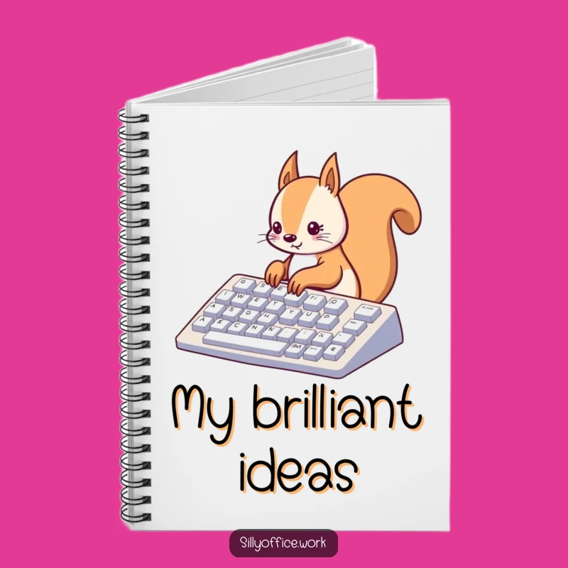 Funny Kawaii Squirrel Notebook - Typing Journal for Tech Ideas