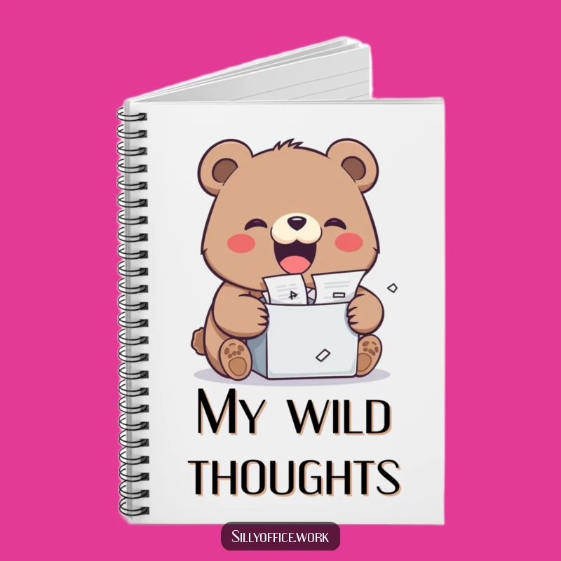 Funny Kawaii Bear Notebook - Shredder Journal for Stress Relief Ideas
