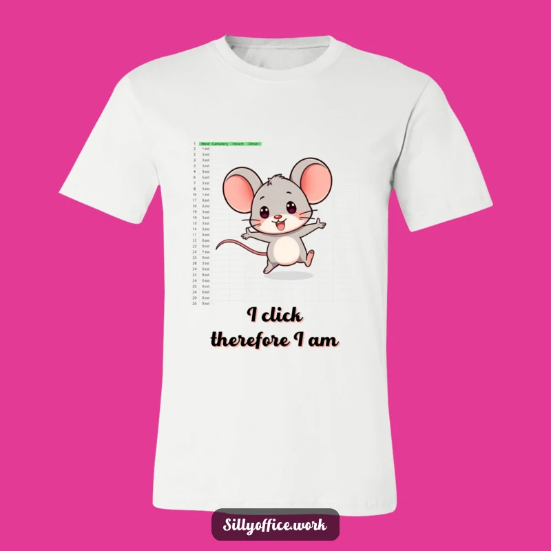 Funny Computer Mouse T-Shirt - Hilarious Gift for Spreadsheet Masters and Coders