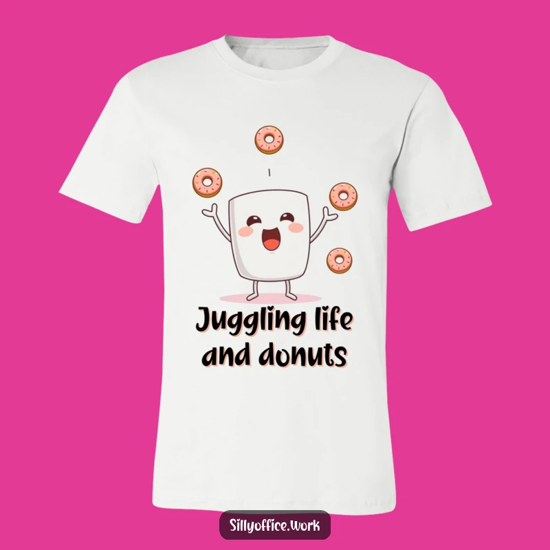 Funny Donut Juggling Mug T-Shirt: Hilarious & Deliciously Playful Graphic Tee Gift