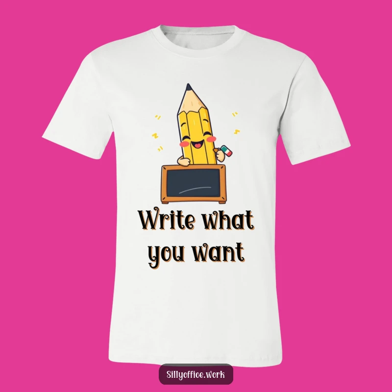 Funny Pencil Blackboard T-Shirt - Hilarious Gift for Students and Artists