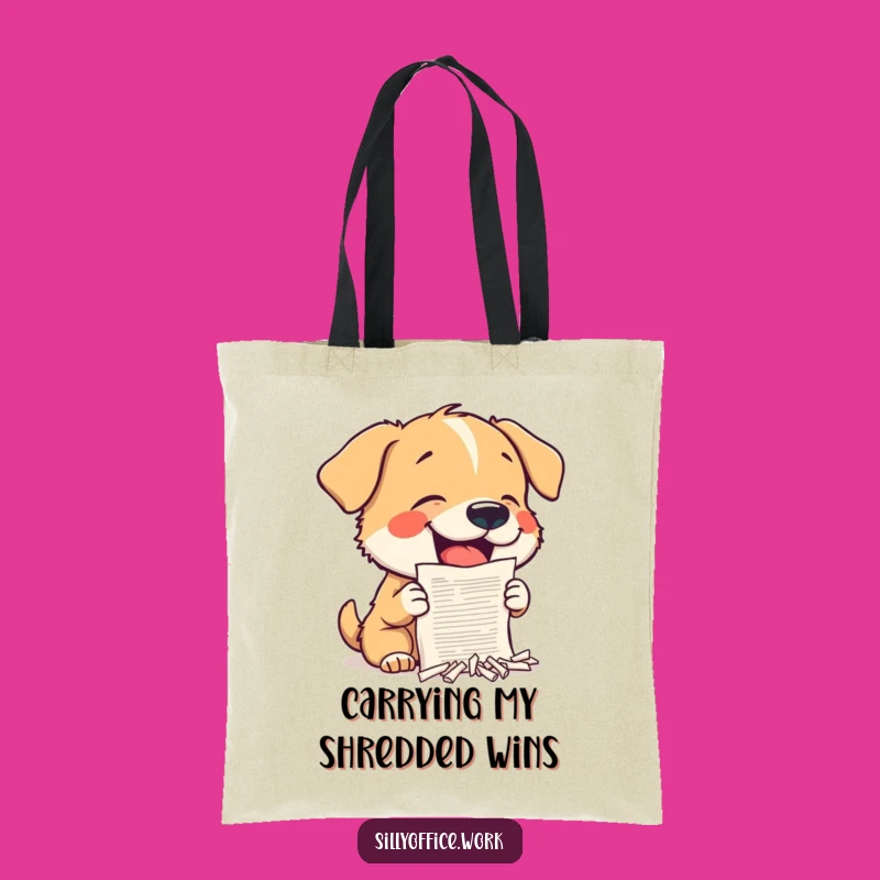 Funny Dog Shredding Tote Bag: Carry Your Chaos in Style
